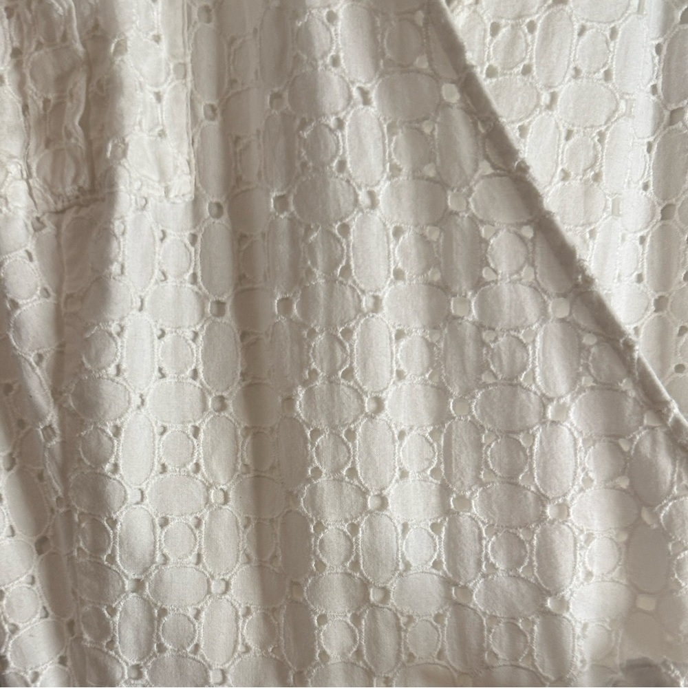 Diane von Furstenberg for Neiman Marcus White Eyelet Wrap Dress – Size 12 - Picture 4 of 13